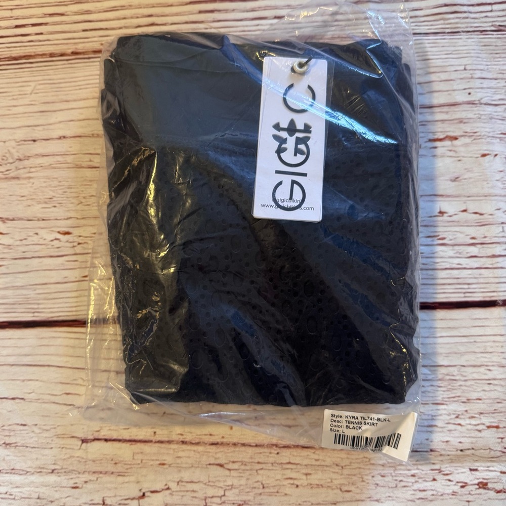 NWT GiGi C Kyra Tennis Skirt in Black Sz L XL - Picture 5 of 10